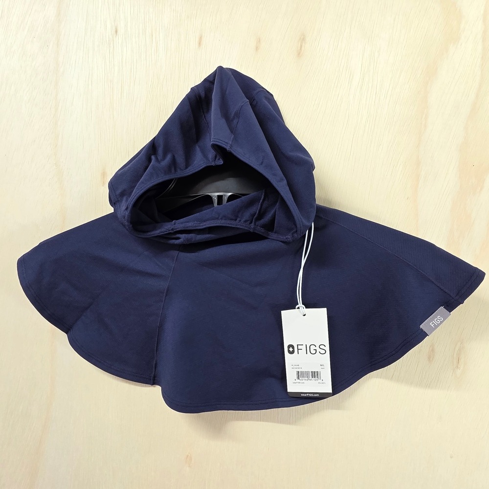 FIGS Navy Blue Seamless Hijab W21AC3016 Medical Scrubs Head Cover Womens M/L NEW